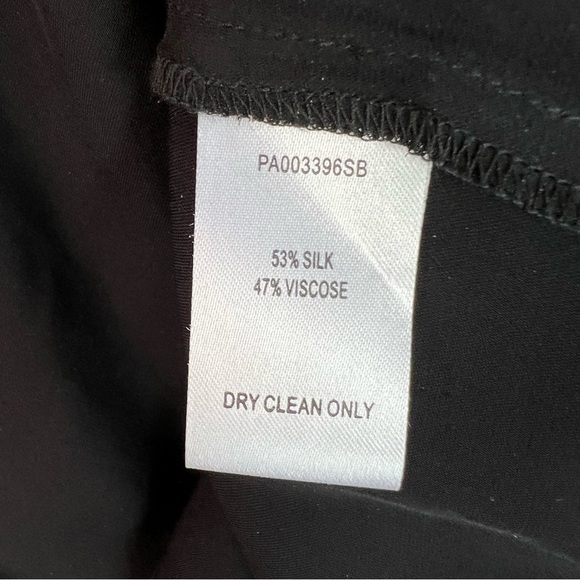 Parker Marjorie Cold Shoulder Silk Blend Ruffle Blouse Black Size Small - Picture 9 of 10